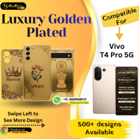 Vivo T4 Pro 5G Stylish Golden Back Glass