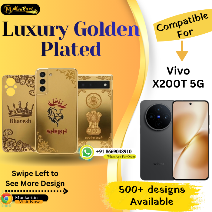 Vivo X200T 5G Stylish Golden Back Plate
