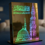 Madina Sharif LED Light Stand | Table Top Multicolor Glowing Stand