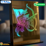 Jai Shri Ram Hindu LED Light Stand | Table Top Multicolor Glowing Stand