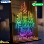 Shri Swami Samarth LED Light Stand | Table Top Multicolor Glowing Stand