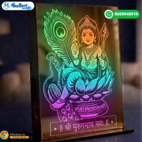 Bal Murugan Photo LED Light Stand | Table Top Multicolor Glowing Stand