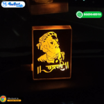 Shivaji Maharaj LED Light Stand | Table Top Multicolor Glowing Stand