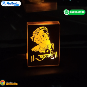 Shivaji Maharaj LED Light Stand | Table Top Multicolor Glowing Stand
